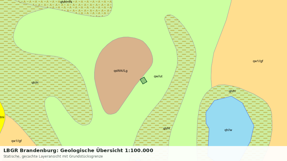 Statische Kartenansicht: LBGR Brandenburg: Geologische Übersicht 1:100.000