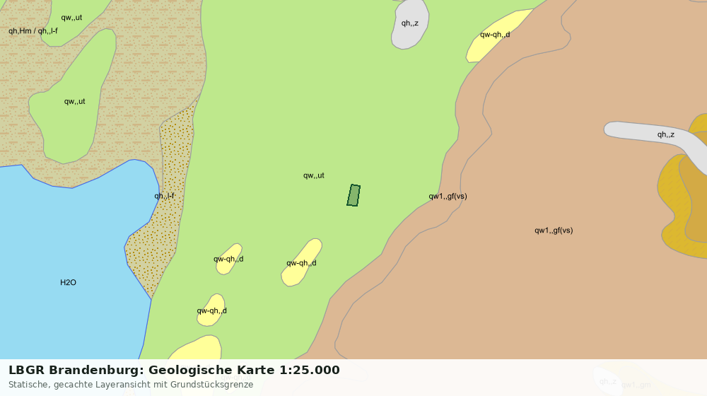 Statische Kartenansicht: LBGR Brandenburg: Geologische Karte 1:25.000