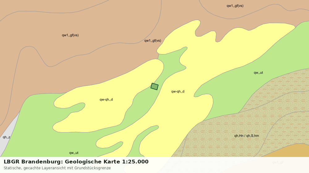 Statische Kartenansicht: LBGR Brandenburg: Geologische Karte 1:25.000