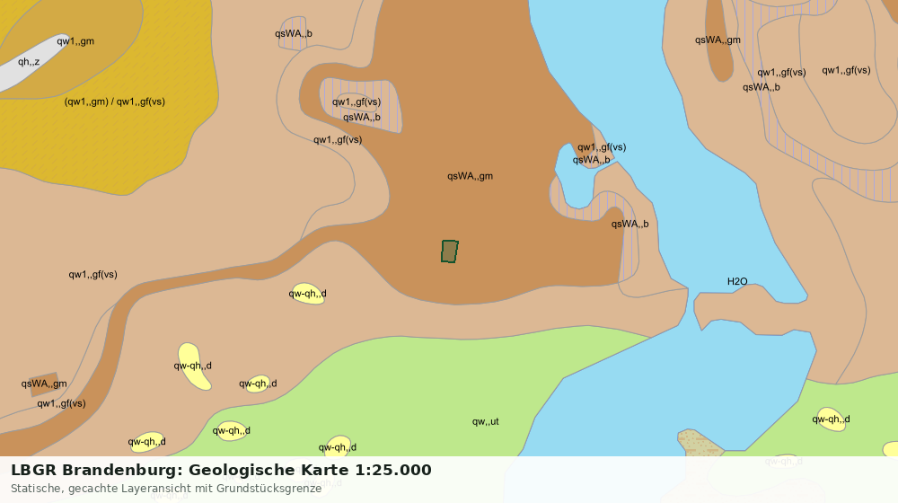 Statische Kartenansicht: LBGR Brandenburg: Geologische Karte 1:25.000
