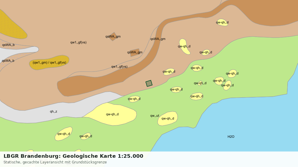 Statische Kartenansicht: LBGR Brandenburg: Geologische Karte 1:25.000