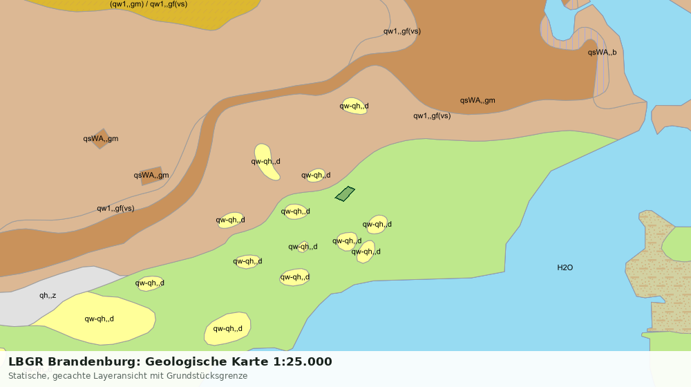 Statische Kartenansicht: LBGR Brandenburg: Geologische Karte 1:25.000