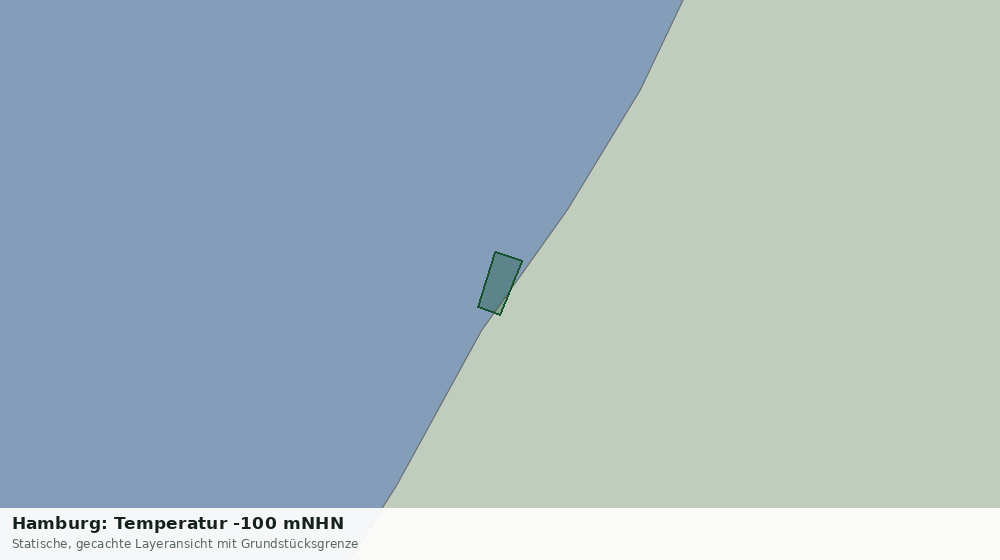 Statische Kartenansicht: Hamburg: Temperatur -100 mNHN