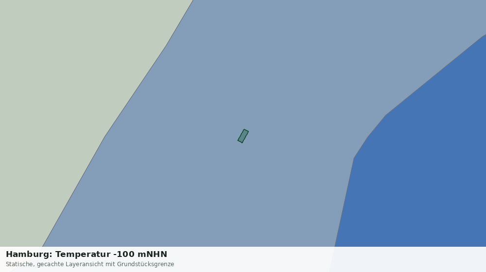 Statische Kartenansicht: Hamburg: Temperatur -100 mNHN