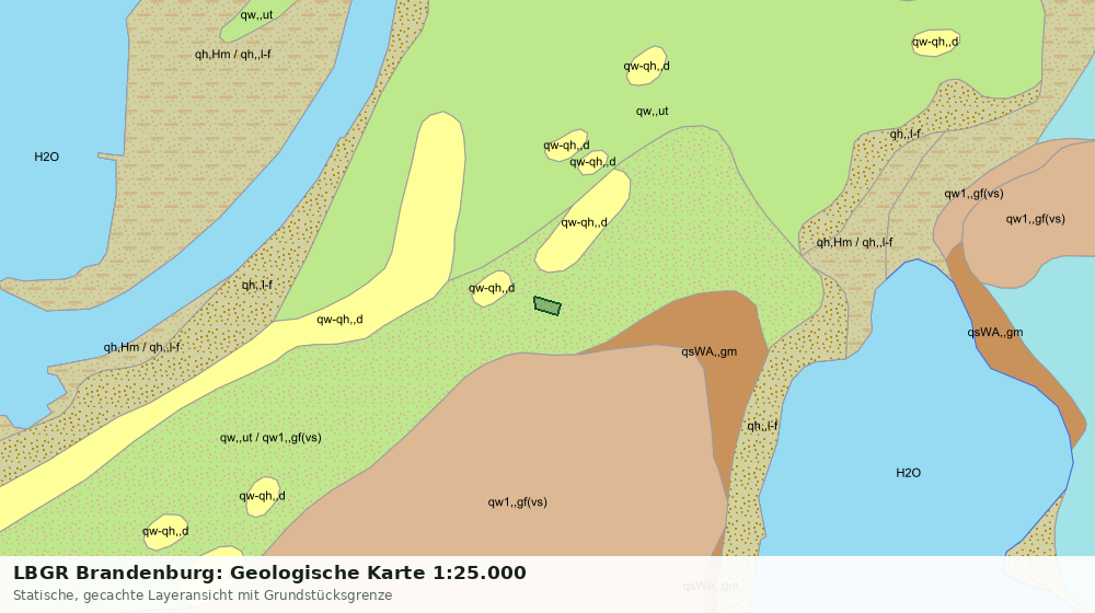 Statische Kartenansicht: LBGR Brandenburg: Geologische Karte 1:25.000