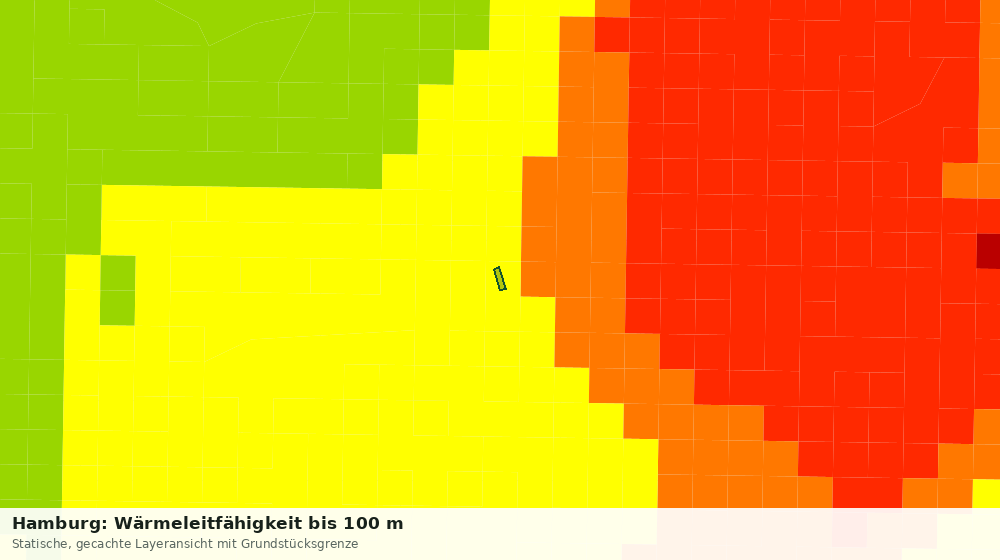 Statische Kartenansicht: Hamburg: Wärmeleitfähigkeit bis 100 m