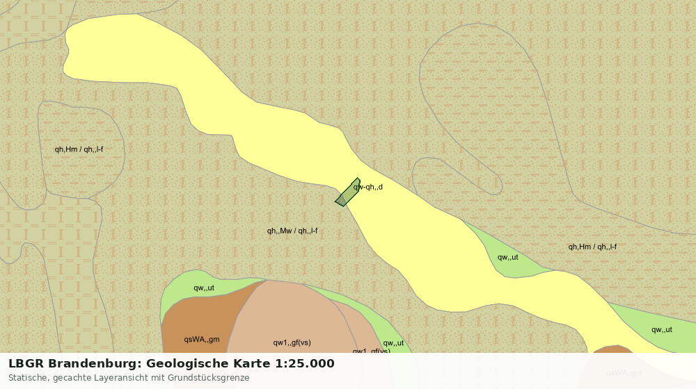 Statische Kartenansicht: LBGR Brandenburg: Geologische Karte 1:25.000