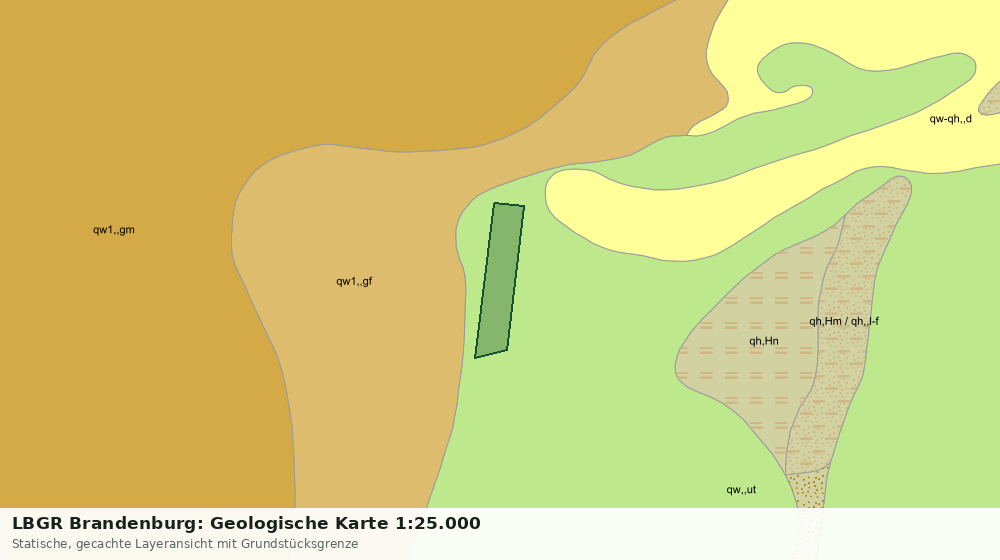 Statische Kartenansicht: LBGR Brandenburg: Geologische Karte 1:25.000
