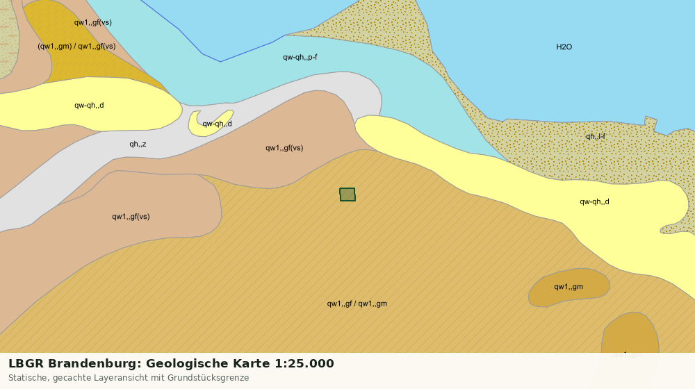 Statische Kartenansicht: LBGR Brandenburg: Geologische Karte 1:25.000