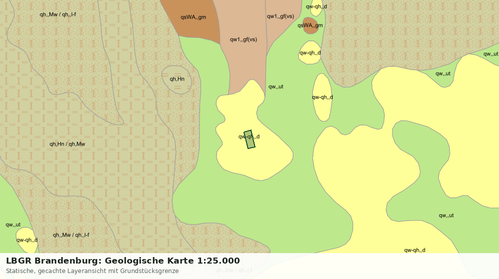 Statische Kartenansicht: LBGR Brandenburg: Geologische Karte 1:25.000