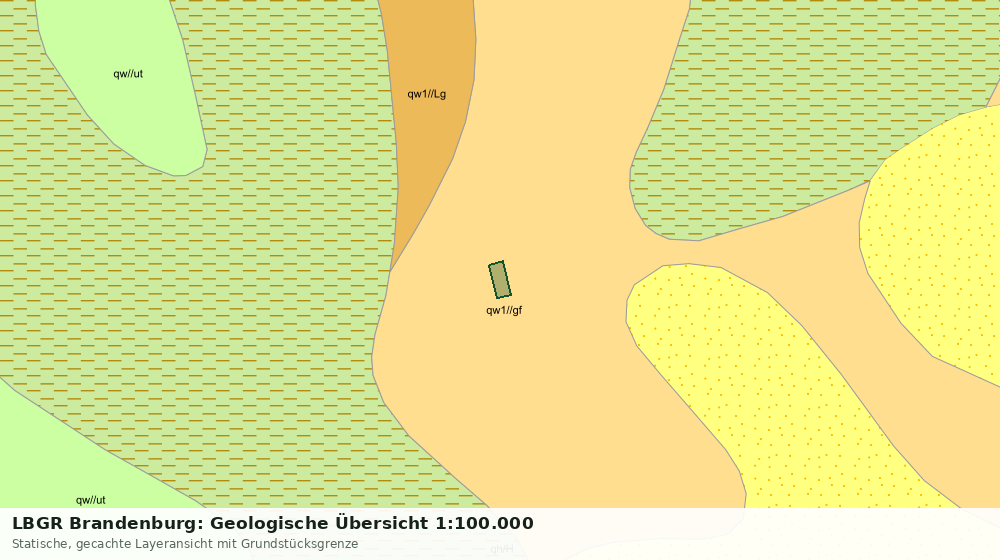 Statische Kartenansicht: LBGR Brandenburg: Geologische Übersicht 1:100.000