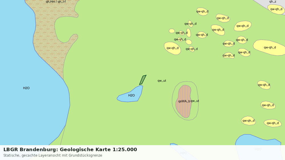 Statische Kartenansicht: LBGR Brandenburg: Geologische Karte 1:25.000