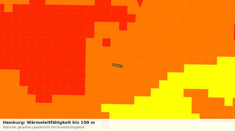Statische Kartenansicht: Hamburg: Wärmeleitfähigkeit bis 100 m