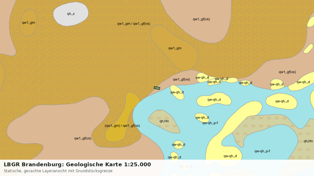 Statische Kartenansicht: LBGR Brandenburg: Geologische Karte 1:25.000