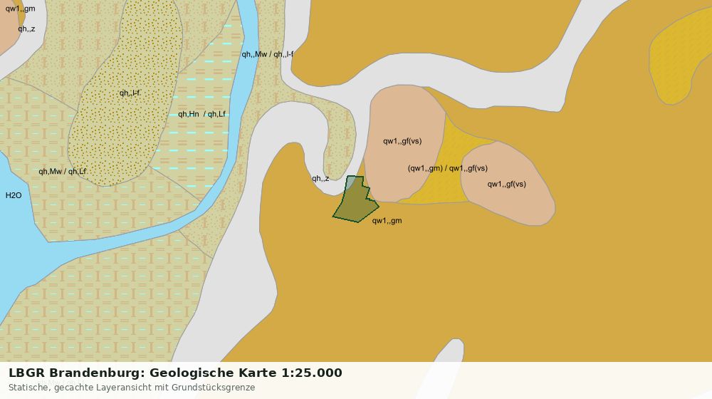 Statische Kartenansicht: LBGR Brandenburg: Geologische Karte 1:25.000