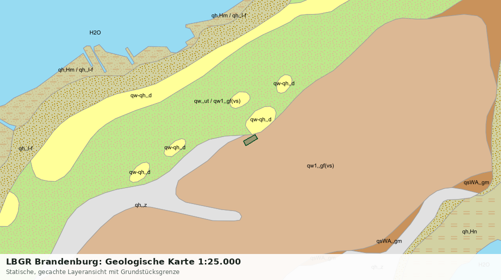 Statische Kartenansicht: LBGR Brandenburg: Geologische Karte 1:25.000