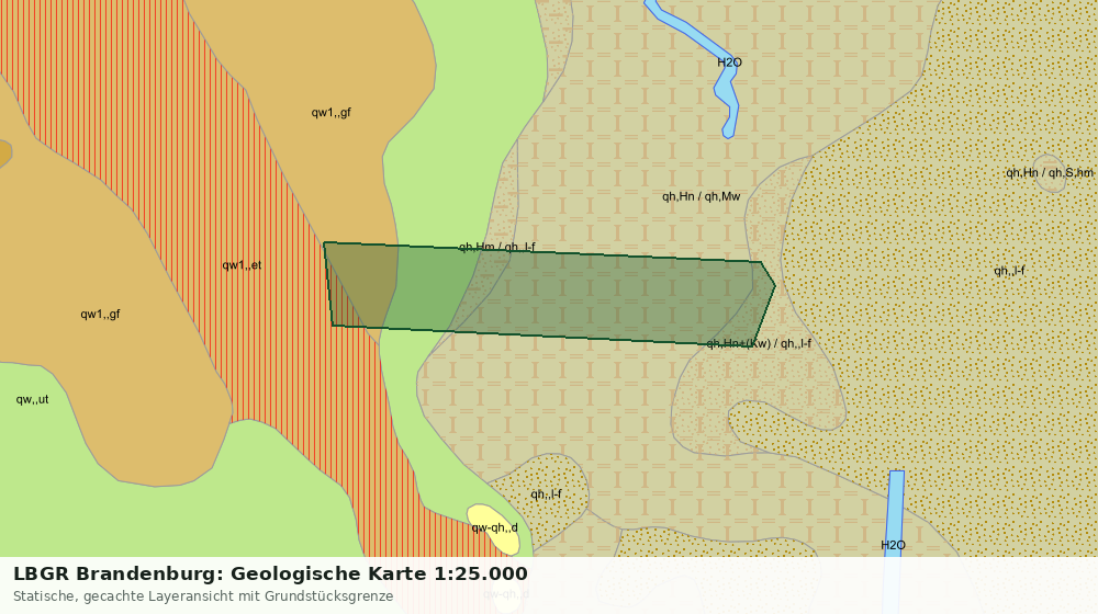 Statische Kartenansicht: LBGR Brandenburg: Geologische Karte 1:25.000