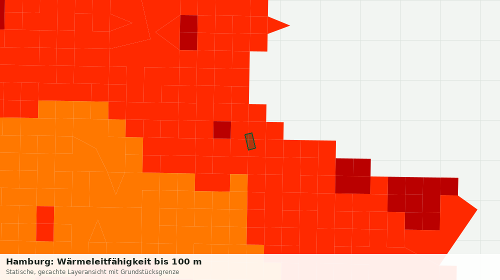 Statische Kartenansicht: Hamburg: Wärmeleitfähigkeit bis 100 m