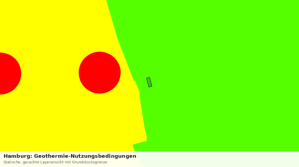 Statische Kartenansicht: Hamburg: Geothermie-Nutzungsbedingungen
