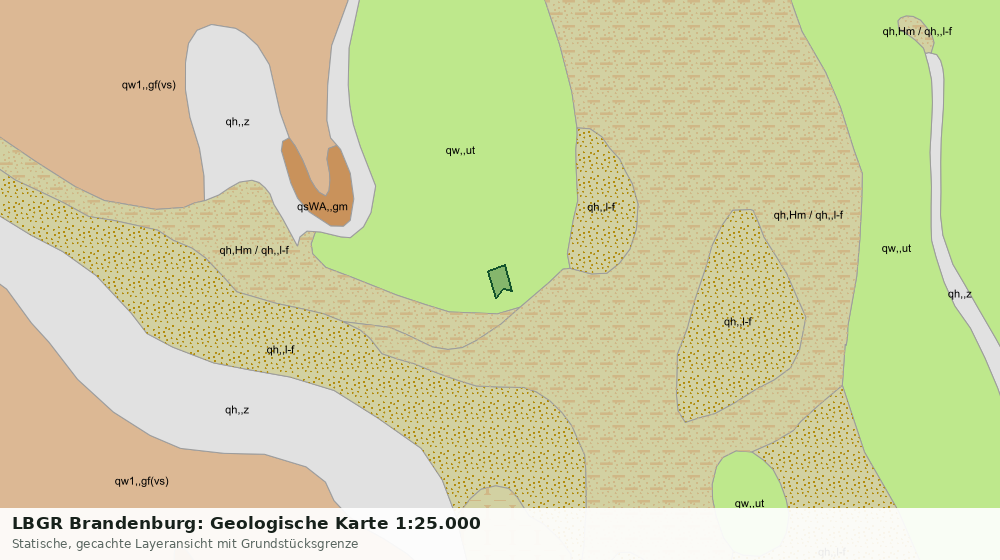 Statische Kartenansicht: LBGR Brandenburg: Geologische Karte 1:25.000