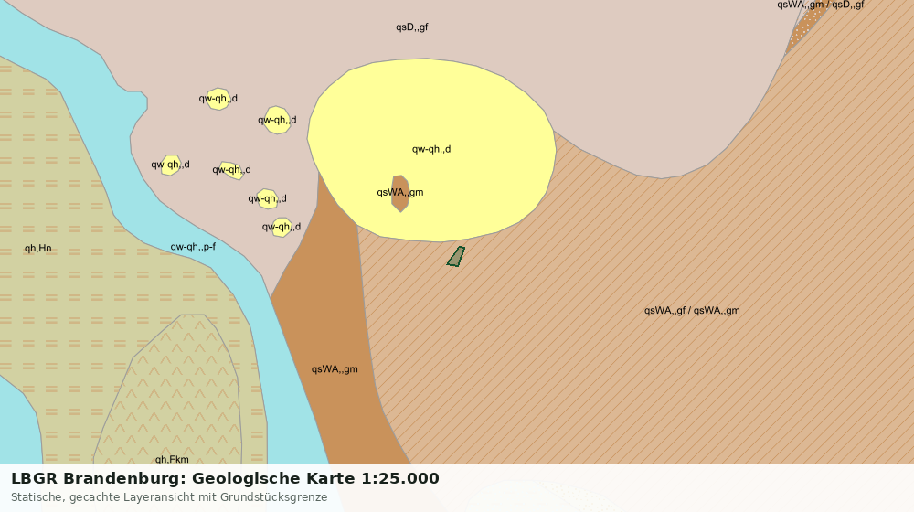 Statische Kartenansicht: LBGR Brandenburg: Geologische Karte 1:25.000