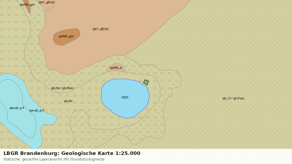 Statische Kartenansicht: LBGR Brandenburg: Geologische Karte 1:25.000