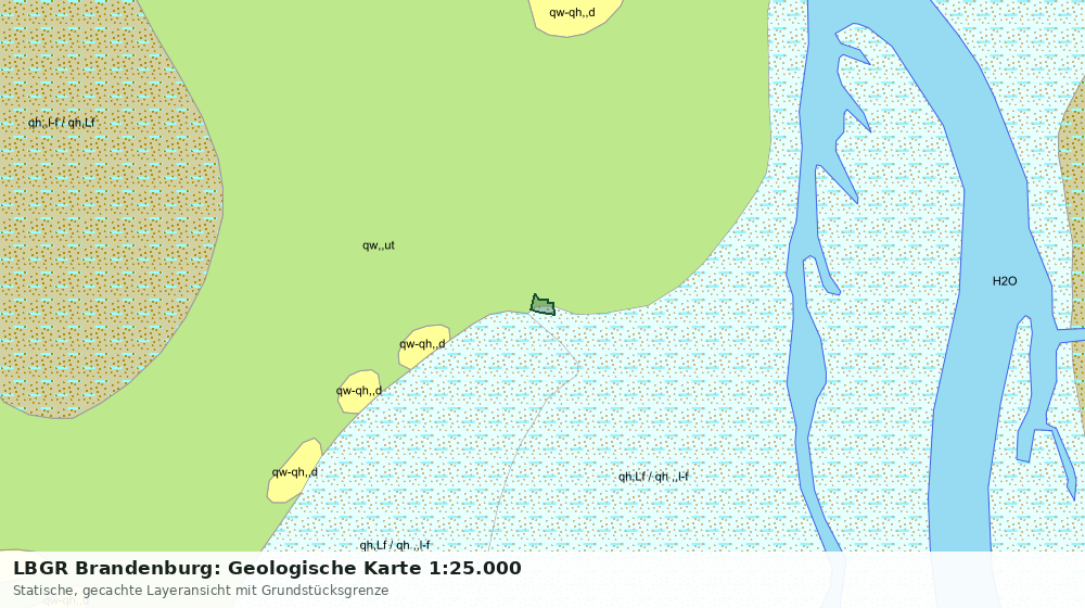 Statische Kartenansicht: LBGR Brandenburg: Geologische Karte 1:25.000