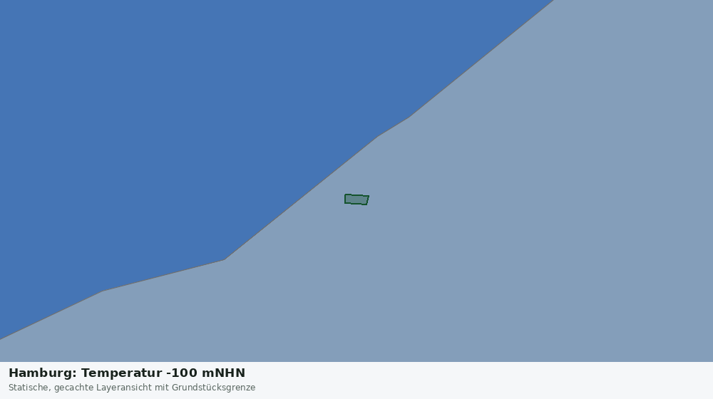 Statische Kartenansicht: Hamburg: Temperatur -100 mNHN