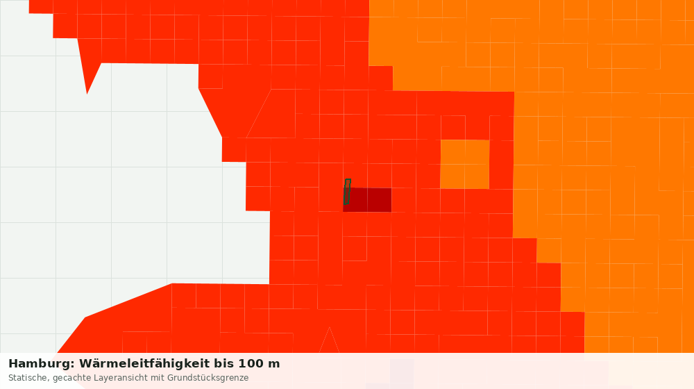 Statische Kartenansicht: Hamburg: Wärmeleitfähigkeit bis 100 m
