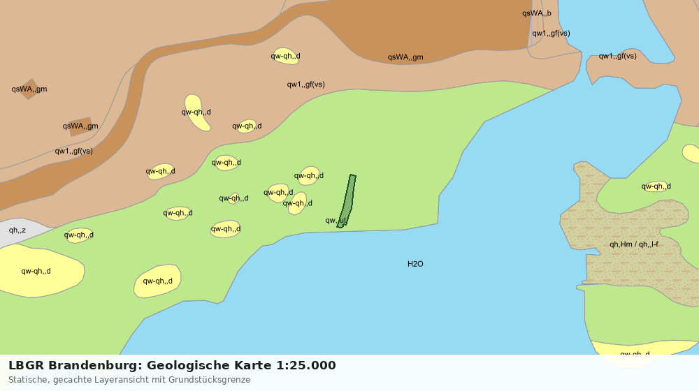 Statische Kartenansicht: LBGR Brandenburg: Geologische Karte 1:25.000