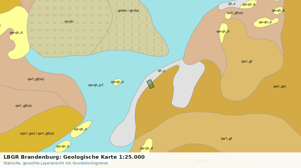 Statische Kartenansicht: LBGR Brandenburg: Geologische Karte 1:25.000
