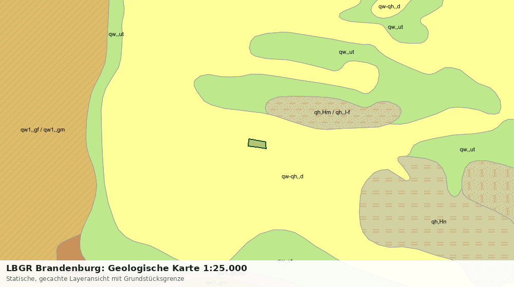 Statische Kartenansicht: LBGR Brandenburg: Geologische Karte 1:25.000