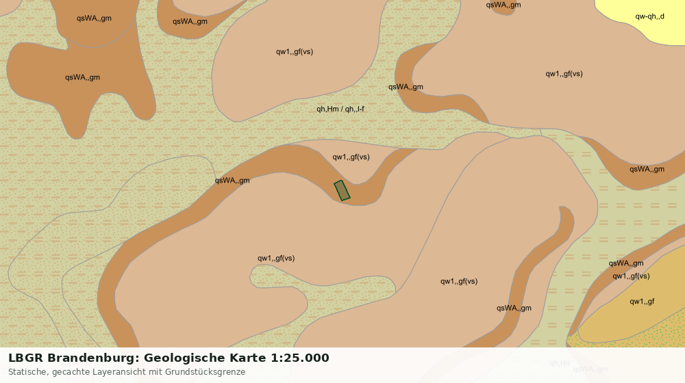 Statische Kartenansicht: LBGR Brandenburg: Geologische Karte 1:25.000