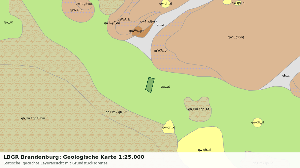 Statische Kartenansicht: LBGR Brandenburg: Geologische Karte 1:25.000