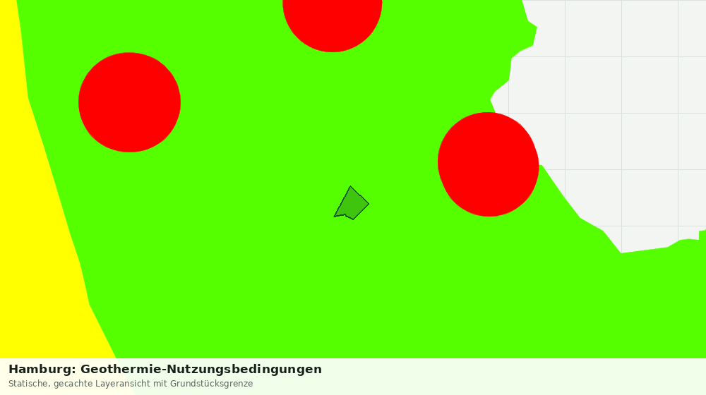 Statische Kartenansicht: Hamburg: Geothermie-Nutzungsbedingungen