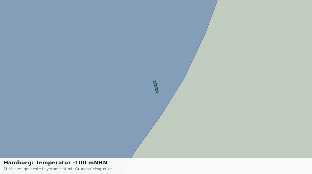 Statische Kartenansicht: Hamburg: Temperatur -100 mNHN