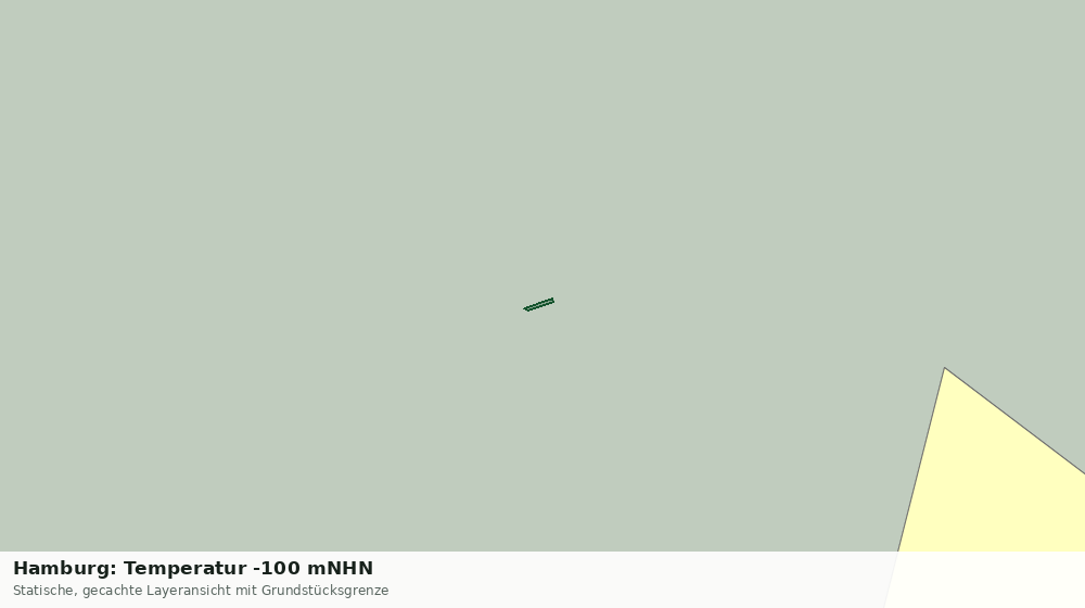 Statische Kartenansicht: Hamburg: Temperatur -100 mNHN