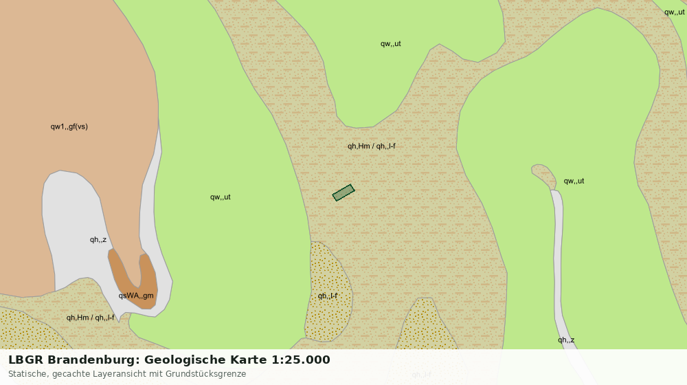 Statische Kartenansicht: LBGR Brandenburg: Geologische Karte 1:25.000