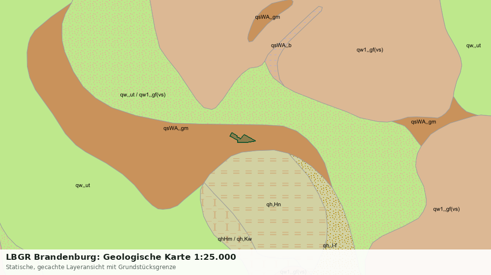 Statische Kartenansicht: LBGR Brandenburg: Geologische Karte 1:25.000