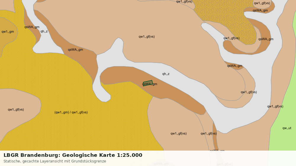 Statische Kartenansicht: LBGR Brandenburg: Geologische Karte 1:25.000