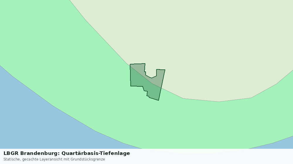 Statische Kartenansicht: LBGR Brandenburg: Quartärbasis-Tiefenlage