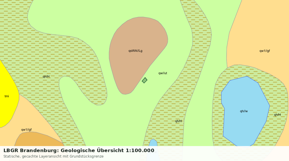 Statische Kartenansicht: LBGR Brandenburg: Geologische Übersicht 1:100.000