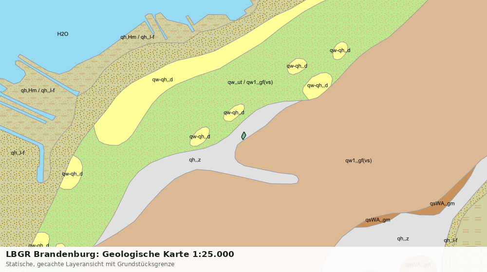 Statische Kartenansicht: LBGR Brandenburg: Geologische Karte 1:25.000