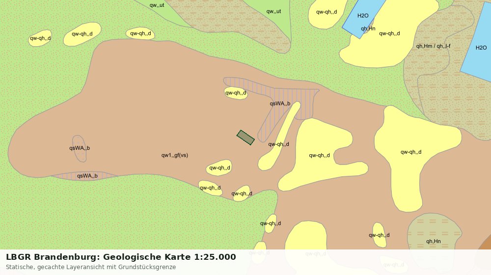 Statische Kartenansicht: LBGR Brandenburg: Geologische Karte 1:25.000