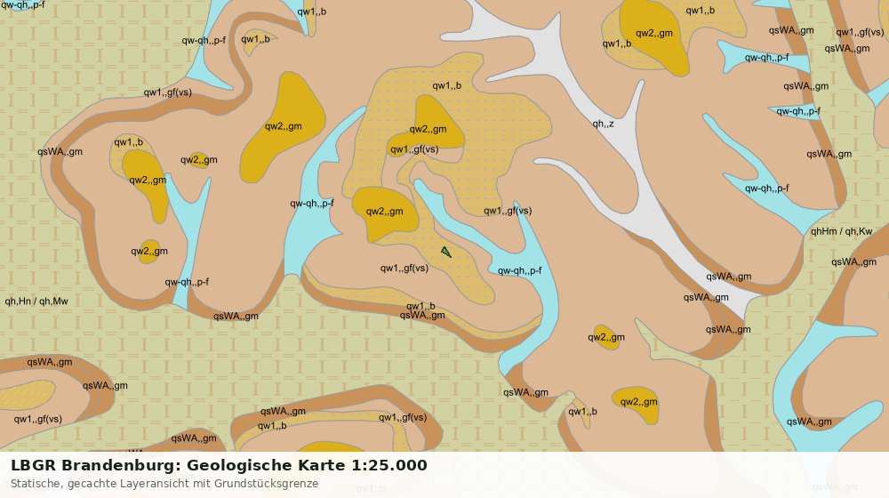 Statische Kartenansicht: LBGR Brandenburg: Geologische Karte 1:25.000