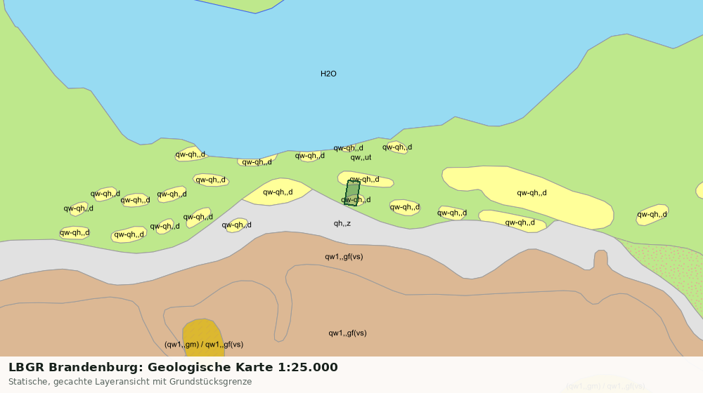 Statische Kartenansicht: LBGR Brandenburg: Geologische Karte 1:25.000