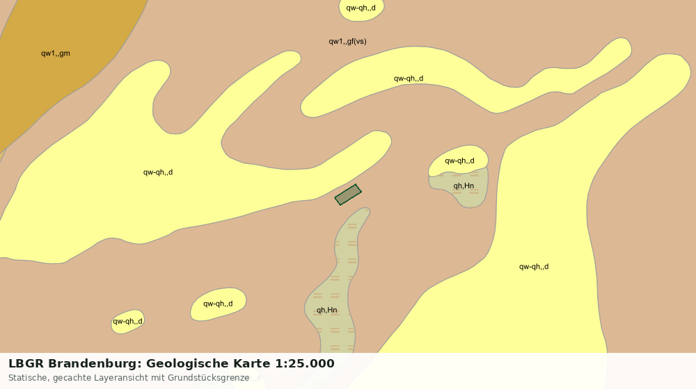 Statische Kartenansicht: LBGR Brandenburg: Geologische Karte 1:25.000