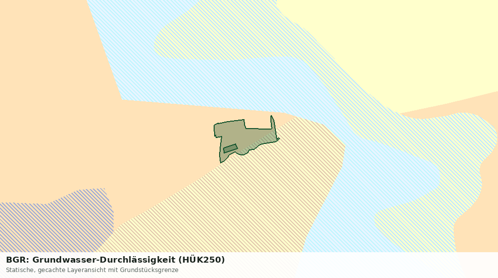 Statische Kartenansicht: BGR: Grundwasser-Durchlässigkeit (HÜK250)