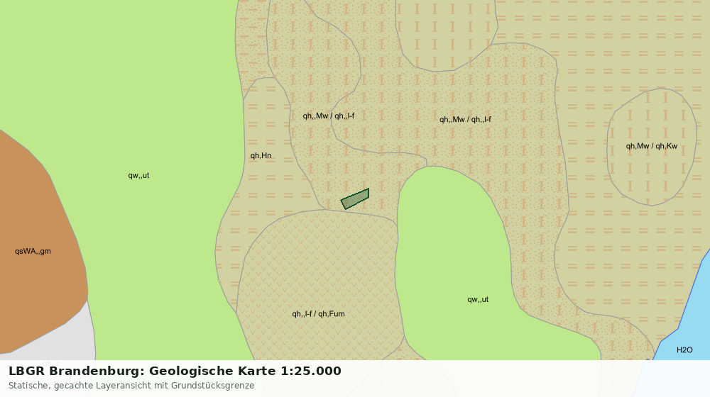 Statische Kartenansicht: LBGR Brandenburg: Geologische Karte 1:25.000