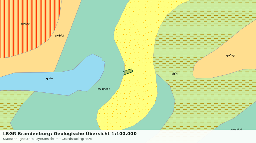 Statische Kartenansicht: LBGR Brandenburg: Geologische Übersicht 1:100.000
